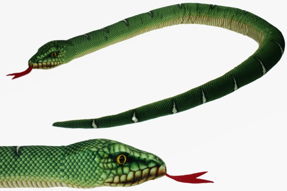 Plush green tree python l 150 cm (6)