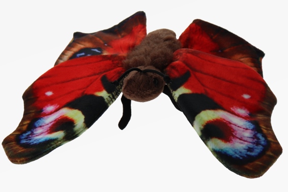 Plush peacock butterfly length 21 cm (6)