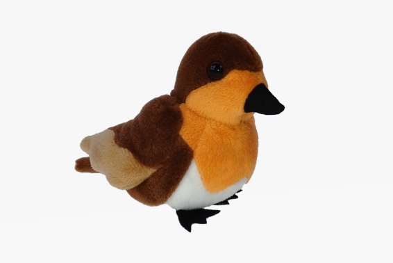 Plush robin length 11 cm (12)