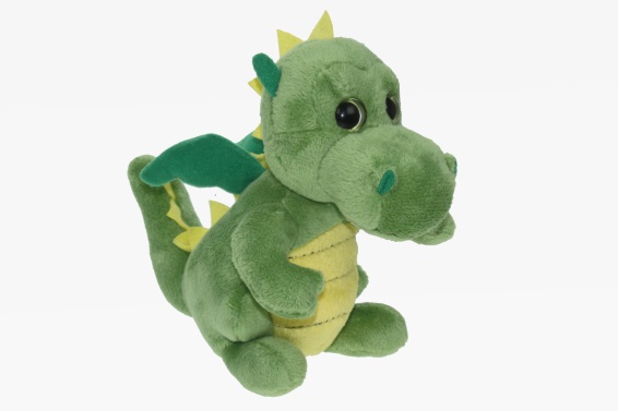 Plush dragon green height 18 cm (6)