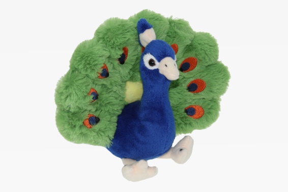 Plush peacock height 17 cm (6)