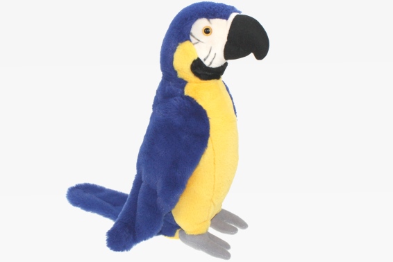 Plush blue and yellow macaw (3)