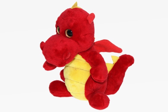 Plüsch Drache rot Höhe 18 cm (6)