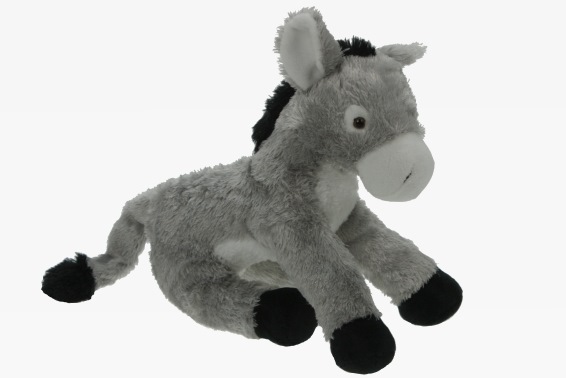Plush grey donkey length 34 cm (3) Plush grey donkey length 34 cm (3)