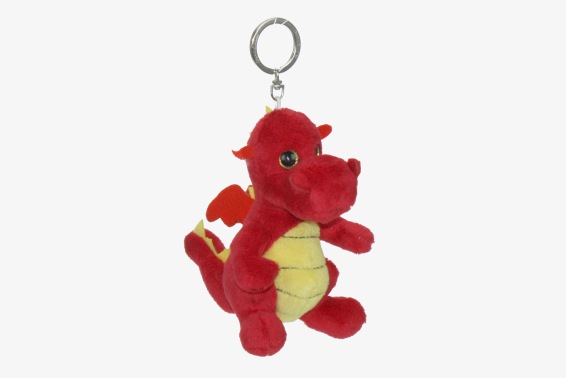 Plush pendant dragon red h 18 cm (12)