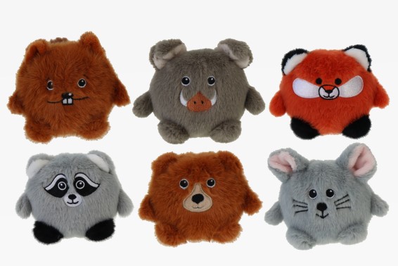 Mini plushies forest animals 6 asst. (12)
