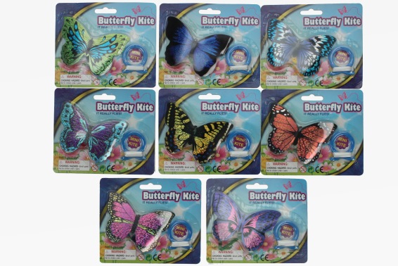 Mini kite butterfly 8 assorted (24)