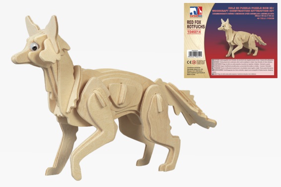 3D wooden puzzle red fox (12)
