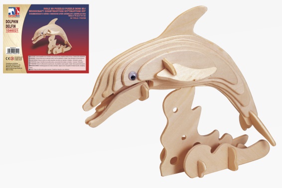 Holz 3D Puzzle Delfin (12)