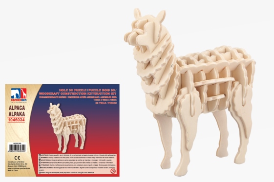Holz 3D Puzzle Alpaka (12)