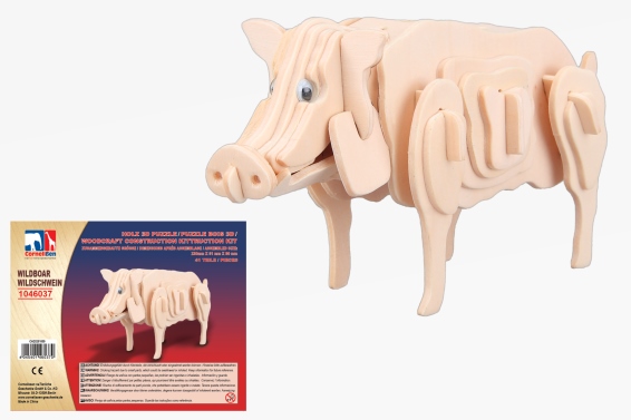 3D wooden puzzle wild boar (12)