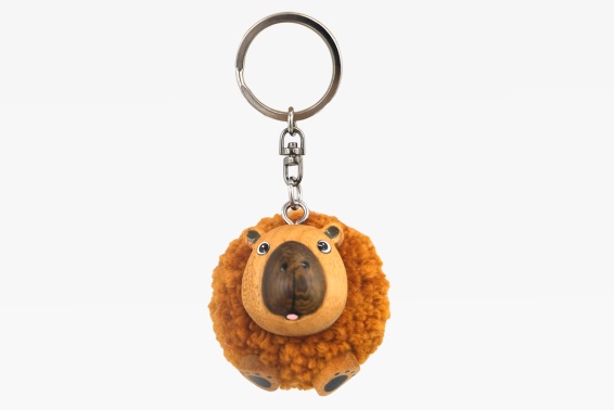 Holz Anhänger Pompom Capybara (6)