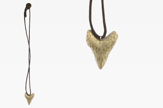 Kette mit Holz Megalodonzahn (12)