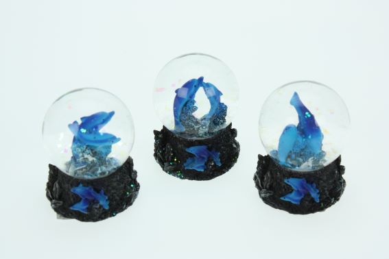 Glitzerkugel Delfine 3fach H 6,5 cm (6) Glitzerkugel Delfine 3fach H 6,5 cm (6)