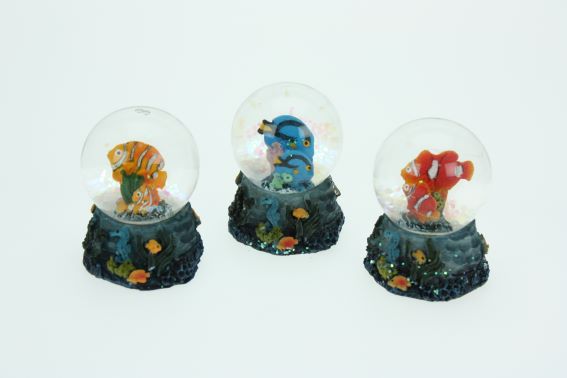 Glitter ball fishes 3 assorted (6)