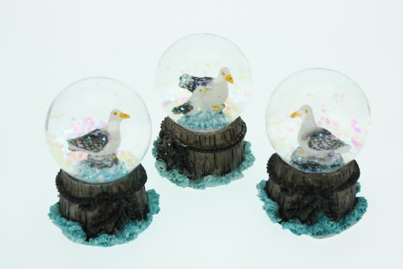 Glitzerkugel Möwe 3fach H 6,5 cm (6) Glitzerkugel Möwe 3fach H 6,5 cm (6)