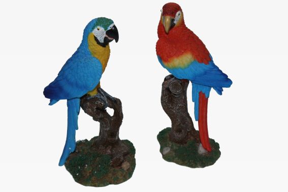 Poly parrot 2 assorted height 18 cm (2)