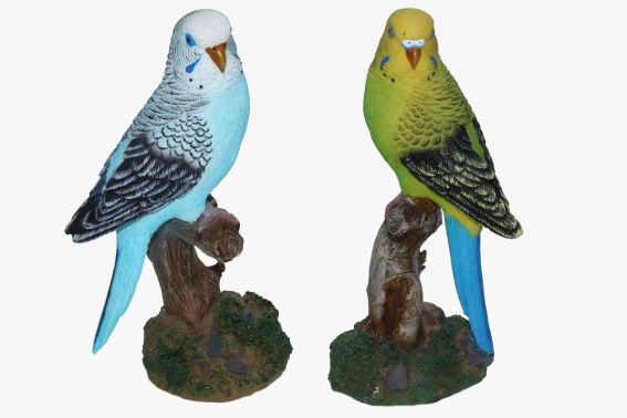 Poly budgie 2 assorted height 16 cm (2)