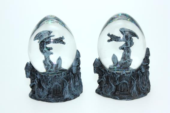 Glitter ball dragon grey 2 assorted (6)