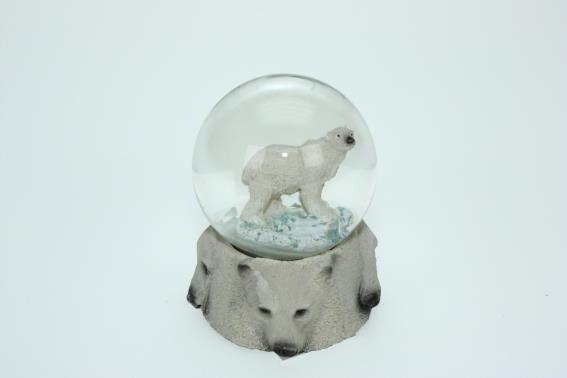 Glitter ball polar bear height 6,5 cm (6)