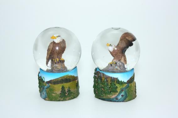 Glitter ball bald eagle 2 assorted (6)