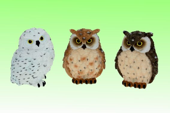 Poly Eule 3fach Höhe 10,5 cm (3)