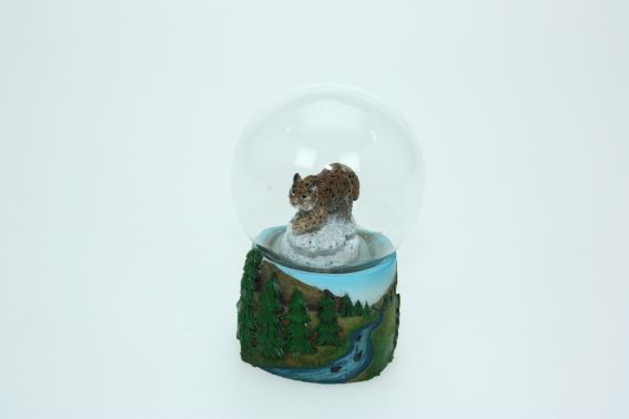 Snow globe lynx height 6,5 cm (6)