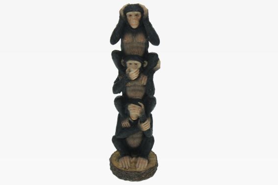 Poly Drei Weise Affen Höhe 21 cm (1)