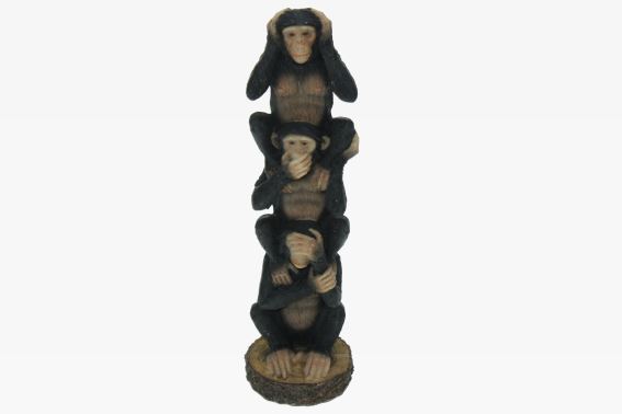 Poly three wise monkeys h 21 cm (1) Poly three wise monkeys h 21 cm (1)