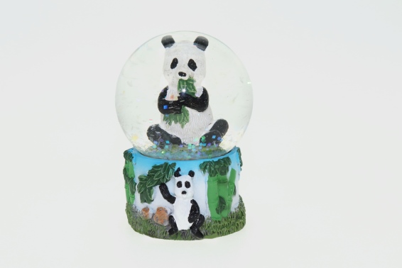 Glitzerkugel Panda Höhe 6,5 cm (6) Glitzerkugel Panda Höhe 6,5 cm (6)