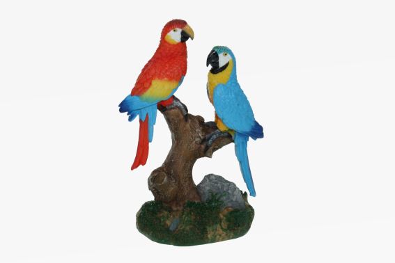 Poly parrot couple height 14 cm (1)