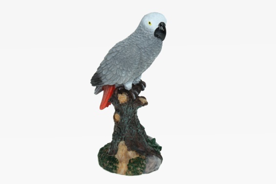 Poly grey parrot height 18 cm (2)
