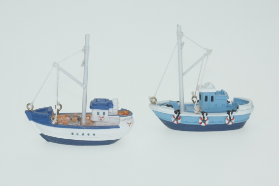 Poly boat 2 assorted height 7,5 cm (12)