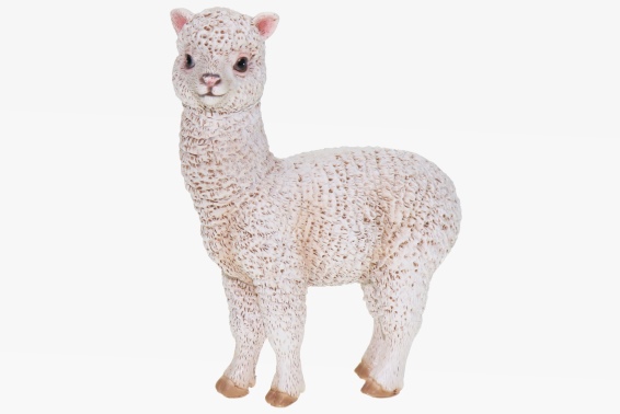 Poly alpaca white height 12,5 cm (1)