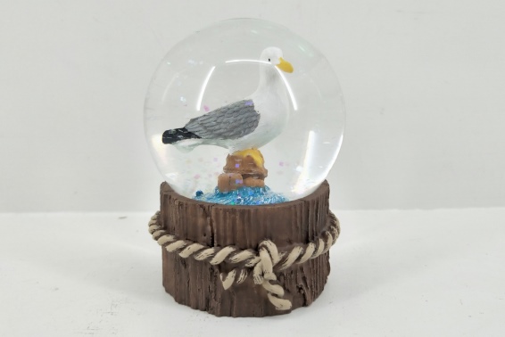 Glitzerkugel Möwe Höhe 9 cm (6)