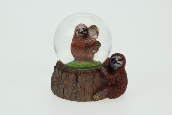 Glitzerkugel Faultier H 6,5 cm (6)