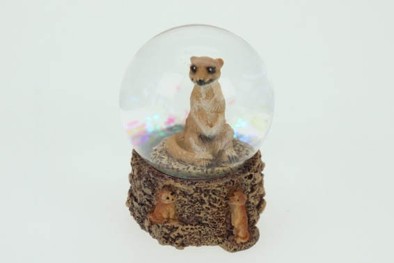 Glitzerkugel Erdmännchen H 6,5 cm (6)