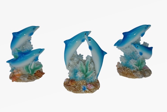 Poly dolphins glossy 3 asst. h 5 cm (12) Poly dolphins glossy 3 asst. h 5 cm (12)