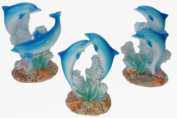 Poly dolphins glossy 3 asst. h 7 cm (6) Poly dolphins glossy 3 asst. h 7 cm (6)
