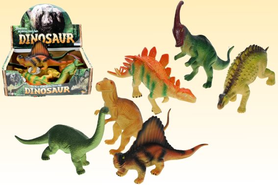 PVC dino 6 assorted l 30 to 36 cm (6)