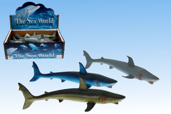 PVC shark 3 assorted l 36 cm (12)