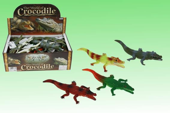 PVC crocodile 4 assorted l 19 cm (36)