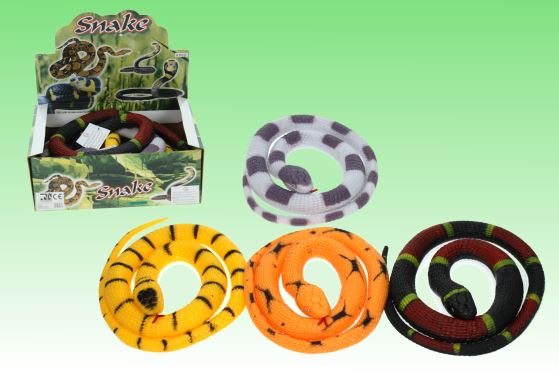 Stretch snake 4 assorted l 85 cm (4)