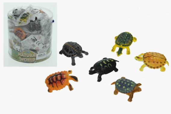 PVC tortoise 8 assorted l 5,5 cm (72)