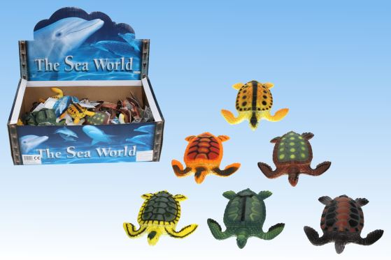 PVC sea turtle 6 assorted l 8,5 cm (36)