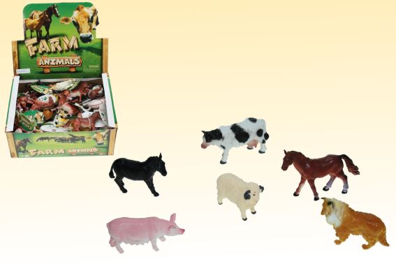 PVC farm animal 6 assorted (48)