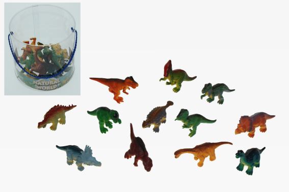 PVC dino 12 assorted l 6 to 8 cm (60)