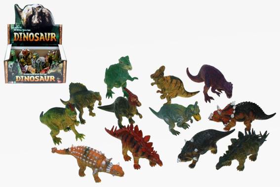 PVC dino 12 assorted l 13 to 16 cm (24)