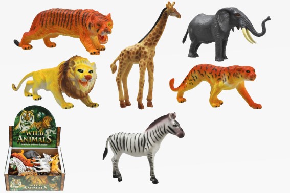 PVC zoo animal 6 assorted (12)