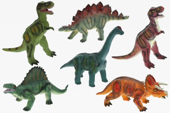 Soft PVC dinosaur 6 assorted (6)